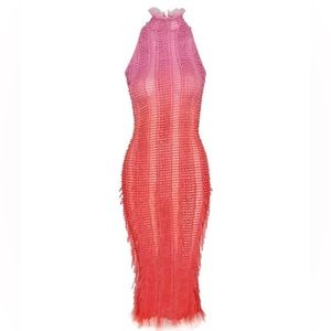 ROBERTA EINER  ANGEL FIREBIRD MIDI DRESS Women’s Size M/L